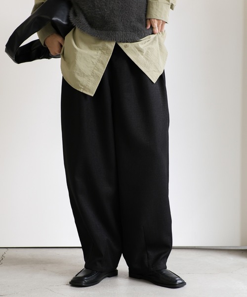 select MOCA(セレクトモカ)の「ツイードスラックスカーブパンツ(スラックス・レディース・グレー/ブラック・LARGE/MEDIUM)」の17枚目の写真
