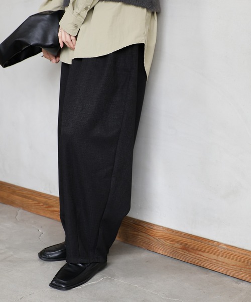 select MOCA(セレクトモカ)の「ツイードスラックスカーブパンツ(スラックス・レディース・グレー/ブラック・LARGE/MEDIUM)」の18枚目の写真