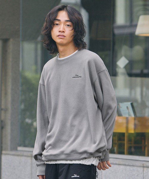 The unormwind(ザアンノームワインド)の「テックフリース胸刺繍ロゴ裾ドローコード長袖スウェット(スウェット・メンズ・グレー/ブラック・S/M/L/XL)」の10枚目の写真