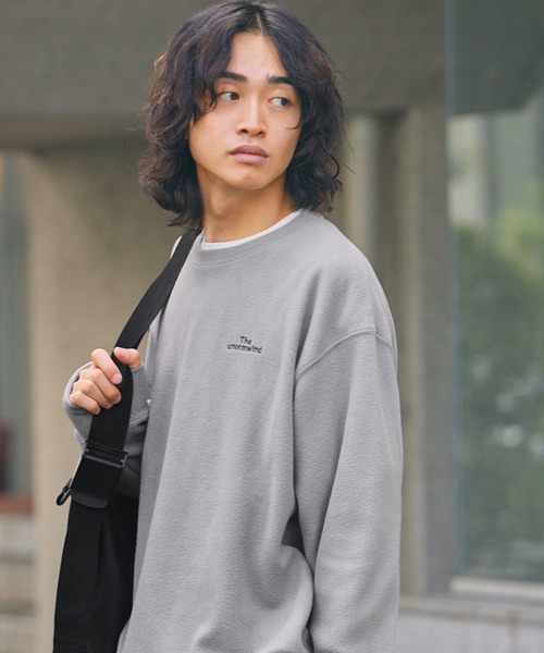 The unormwind(ザアンノームワインド)の「テックフリース胸刺繍ロゴ裾ドローコード長袖スウェット(スウェット・メンズ・グレー/ブラック・S/M/L/XL)」の11枚目の写真