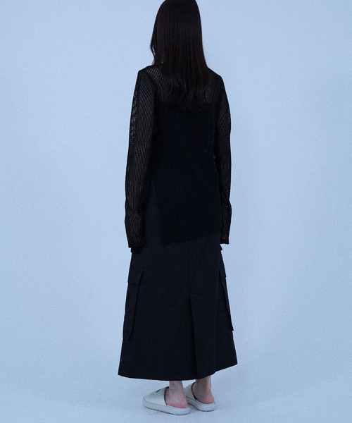Nora Lily elle(ノラリリーエル)の「【Nora Lily】「elle」Braid Sheer Pullover(Tシャツ/カットソー・レディース・ホワイト/ライトブルー/ブラック/ダークブラウン・FREE)」の22枚目の写真