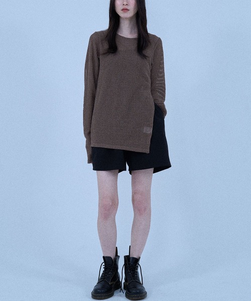 Nora Lily elle(ノラリリーエル)の「【Nora Lily】「elle」Braid Sheer Pullover(Tシャツ/カットソー・レディース・ホワイト/ライトブルー/ブラック/ダークブラウン・FREE)」の16枚目の写真