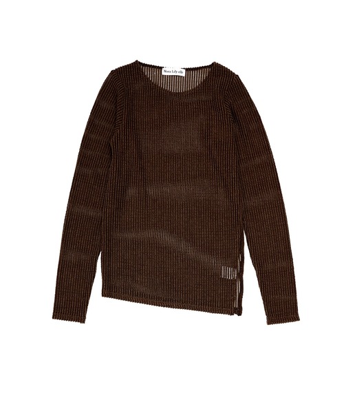 Nora Lily elle(ノラリリーエル)の「【Nora Lily】「elle」Braid Sheer Pullover(Tシャツ/カットソー・レディース・ホワイト/ライトブルー/ブラック/ダークブラウン・FREE)」の13枚目の写真