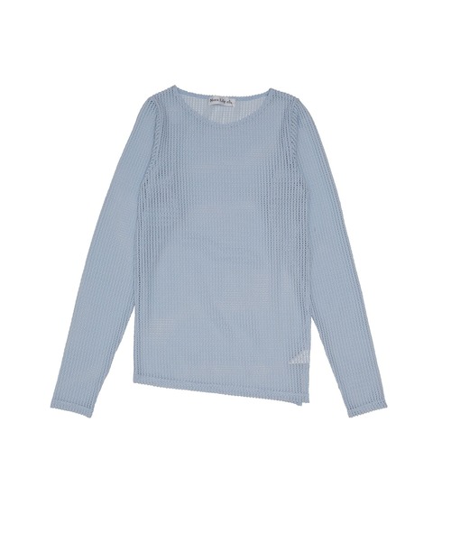 Nora Lily elle(ノラリリーエル)の「【Nora Lily】「elle」Braid Sheer Pullover(Tシャツ/カットソー・レディース・ホワイト/ライトブルー/ブラック/ダークブラウン・FREE)」の6枚目の写真