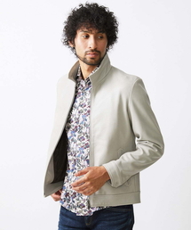 MICHEL KLEIN HOMME   （ミッシェルクランオム）の「レザースタンドブルゾン（ブルゾン）」