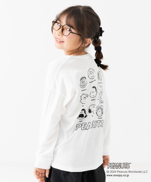 PEANUTS（ピーナッツ）の「75周年限定 PEANUTS / ピーナッツ スヌーピー 長袖Tシャツ（Tシャツ/カットソー・キッズ・ブラック/グレー/ホワイト/ライトグリーン・100cm/110cm/120cm/130cm/140cm/150cm/160cm）」の9枚目の写真