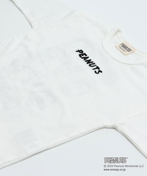 PEANUTS（ピーナッツ）の「75周年限定 PEANUTS / ピーナッツ スヌーピー 長袖Tシャツ（Tシャツ/カットソー・キッズ・ブラック/グレー/ホワイト/ライトグリーン・100cm/110cm/120cm/130cm/140cm/150cm/160cm）」の20枚目の写真