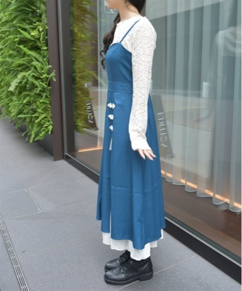 axes femme(アクシーズファム)の「タッセル付チャイナ風ワンピース(ワンピース・レディース・ワイン/ブルーグリーン/ブラック・FREE)」の18枚目の写真