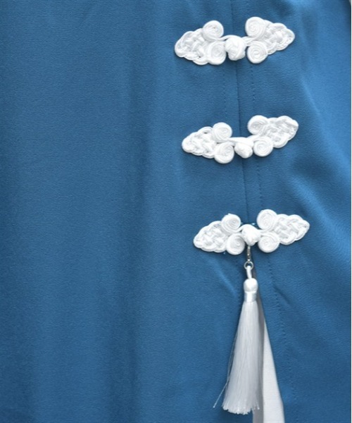 axes femme(アクシーズファム)の「タッセル付チャイナ風ワンピース(ワンピース・レディース・ワイン/ブルーグリーン/ブラック・FREE)」の21枚目の写真