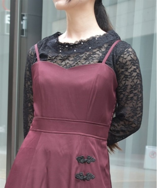 axes femme(アクシーズファム)の「タッセル付チャイナ風ワンピース(ワンピース・レディース・ワイン/ブルーグリーン/ブラック・FREE)」の22枚目の写真