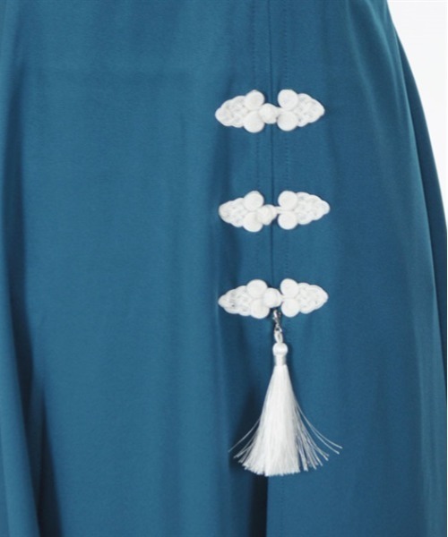 axes femme(アクシーズファム)の「タッセル付チャイナ風ワンピース(ワンピース・レディース・ワイン/ブルーグリーン/ブラック・FREE)」の13枚目の写真