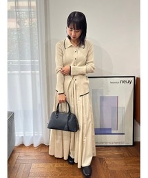 Mila Owen | 【WEB限定カラー】ポロ衿ニットタックギャザースカートコーデSET(ワンピース)