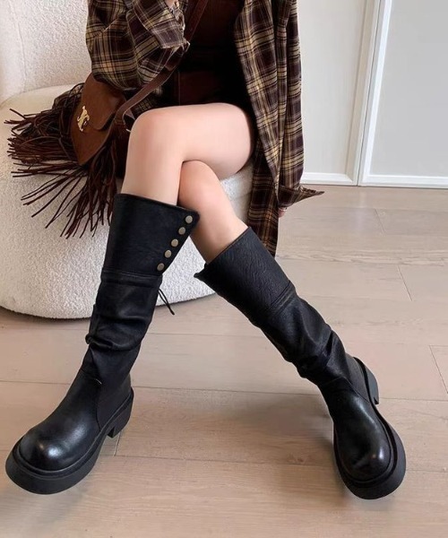 Sibra（シブラ）の「2WAY ロングブーツ（ブーツ・レディース・ブラック/ブラウン・L/M/S）」の16枚目の写真