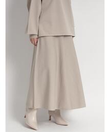 プレーティングニットフレアスカート(セットアップ可)