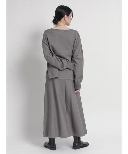 sm2rhythm（サマンサモスモスリズム）の「プレーティングニットフレアスカート(セットアップ可)（スカート・レディース・ベージュ/グレー/ブラック・F）」の13枚目の写真