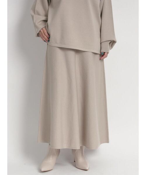 sm2rhythm（サマンサモスモスリズム）の「プレーティングニットフレアスカート(セットアップ可)（スカート・レディース・ベージュ/グレー/ブラック・F）」の15枚目の写真