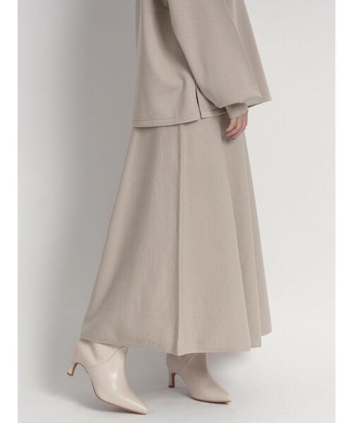 sm2rhythm（サマンサモスモスリズム）の「プレーティングニットフレアスカート(セットアップ可)（スカート・レディース・ベージュ/グレー/ブラック・F）」の16枚目の写真