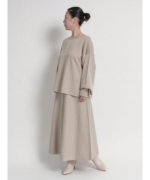 sm2rhythm（サマンサモスモスリズム）の「プレーティングニットフレアスカート(セットアップ可)（スカート・レディース・ベージュ/グレー/ブラック・F）」の21枚目の写真