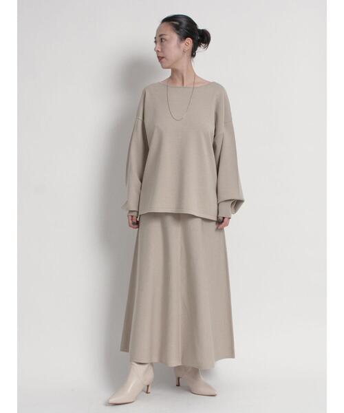 sm2rhythm（サマンサモスモスリズム）の「プレーティングニットフレアスカート(セットアップ可)（スカート・レディース・ベージュ/グレー/ブラック・F）」の22枚目の写真