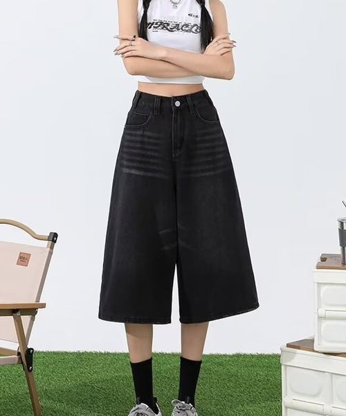 セール】/Lilamusant(リラミュゾン)/ヴィンテージライクワイドハーフ