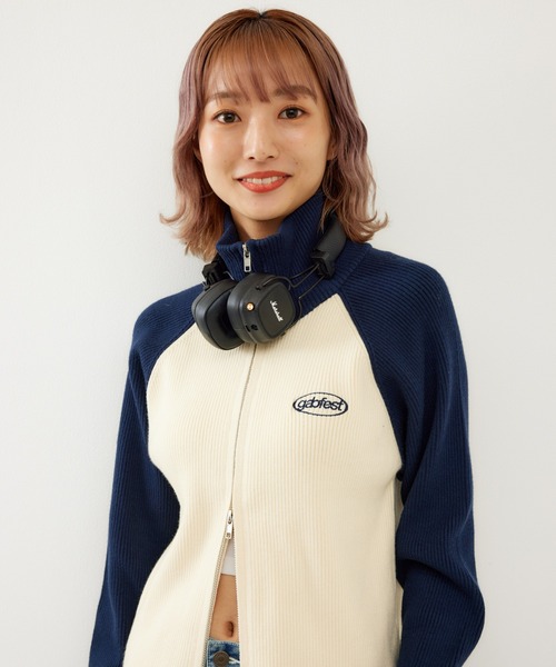 RODEO CROWNS WIDE BOWL(ロデオクラウンズワイドボウル)の「ラグランドライバーズニット(ニット/セーター・レディース・ブラウン系その他/グレー系その他/ブルー系その他3・FREE)」の5枚目の写真