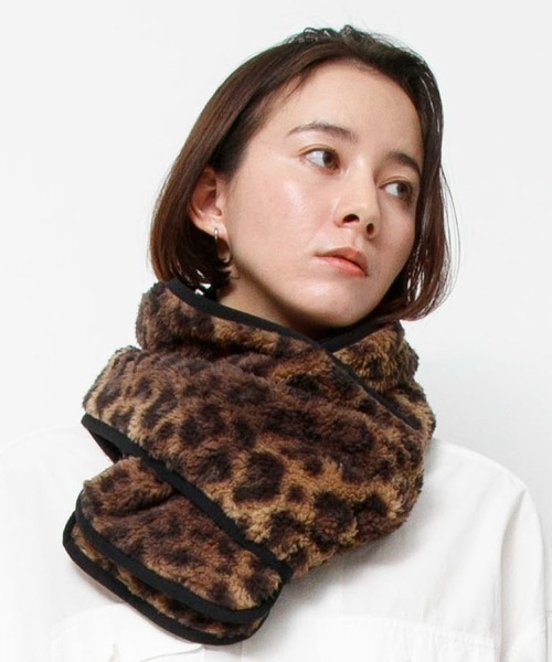 Johnbull（ジョンブル）の「【JOHNBULL】フリースマフラー（マフラー・メンズ・ネイビー/ベージュ/ブルー系その他/ブラック/オフホワイト/レオパード・ONESIZE）」の6枚目の写真