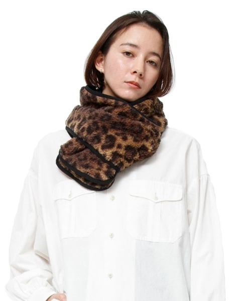 Johnbull（ジョンブル）の「【JOHNBULL】フリースマフラー（マフラー・メンズ・ネイビー/ベージュ/ブルー系その他/ブラック/オフホワイト/レオパード・ONESIZE）」の17枚目の写真