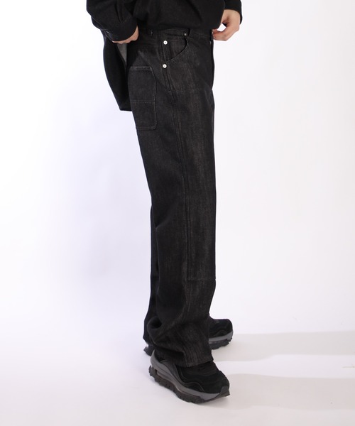 セール】ステッチダブルニーデニムパンツ（デニムパンツ）｜1chaku