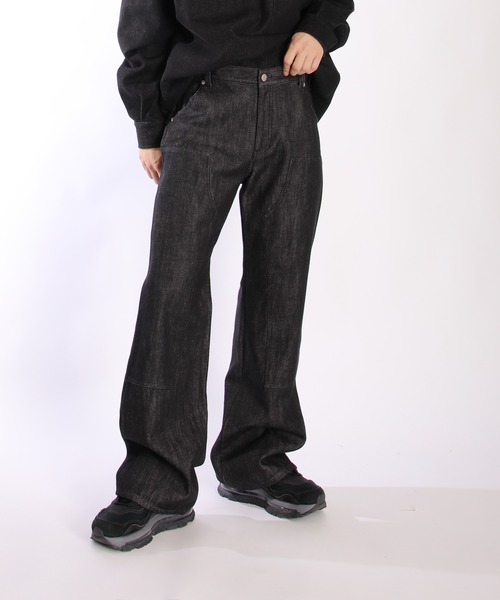 セール】ステッチダブルニーデニムパンツ（デニムパンツ）｜1chaku