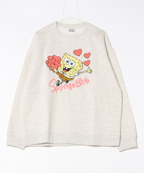 【大人気完売品】新品　SMC xスポンジボブ　タイダイ スウェット　4Y セール】【スポンジ・ボブ】 オリジナルデザイン 裏起毛クルーネック