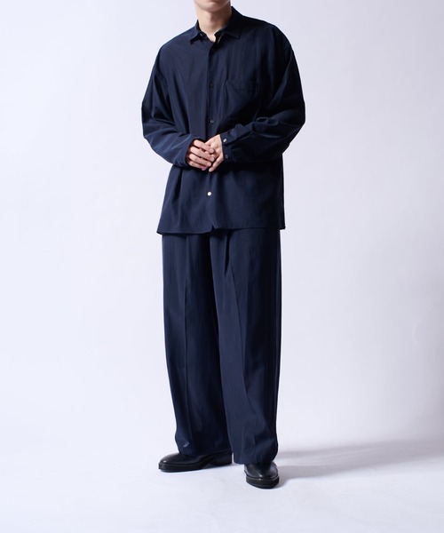 Lui's（ルイス）の「キュプラ混イージーワイドパンツ（その他パンツ・メンズ・ネイビー/チャコールグレー/ブラック・S/M）」の20枚目の写真