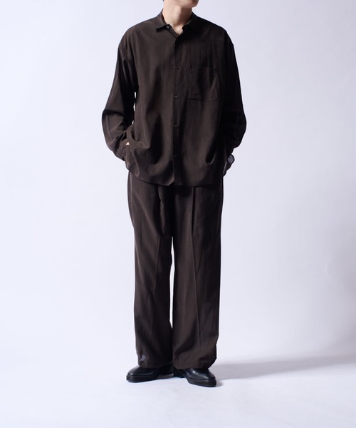 Lui's（ルイス）の「キュプラ混イージーワイドパンツ（その他パンツ・メンズ・ネイビー/チャコールグレー/ブラック・S/M）」の13枚目の写真