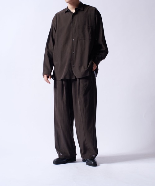 Lui's（ルイス）の「キュプラ混イージーワイドパンツ（その他パンツ・メンズ・ネイビー/チャコールグレー/ブラック・S/M）」の14枚目の写真