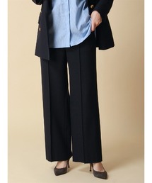 SUIT SQUARE | ピンタックワイドストレートパンツ  ハンドウォッシュ  2WAYストレッチ  抗菌  消臭  無地(スーツパンツ)