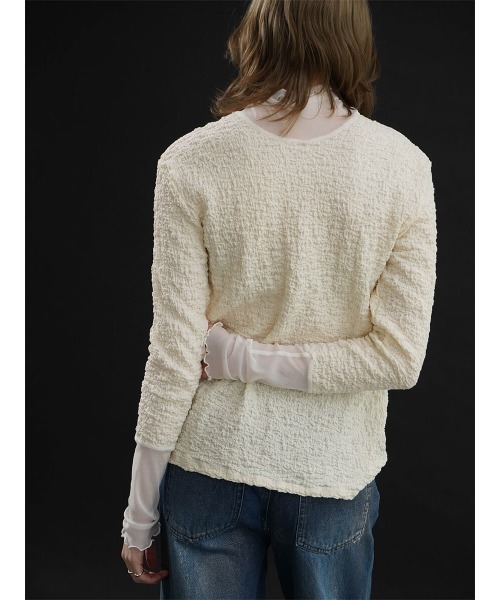ETHROF（イーサオブ）の「SHEER LAYERED TOPS（Tシャツ