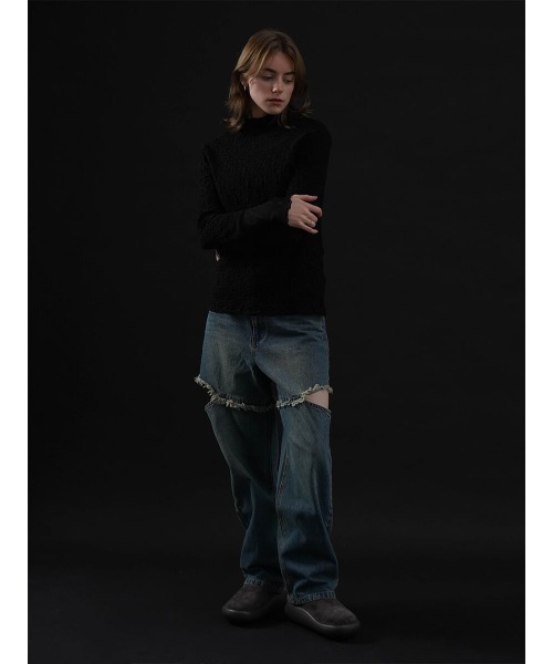 :ETHROF(イーサオブ)の「SHEER LAYERED TOPS(Tシャツ/カットソー・レディース・ベージュ系その他3/オフホワイト/ブラック・FREE)」の15枚目の写真