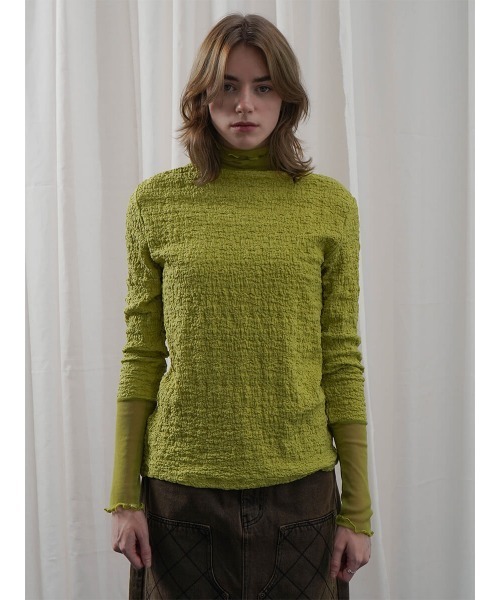 カットソー SHEER LAYERED TOPS ETHROF（イーサオブ）の「SHEER LAYERED TOPS（Tシャツ