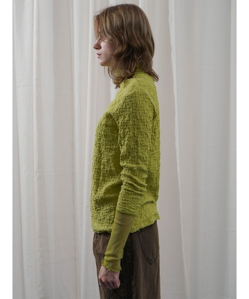カットソー SHEER LAYERED TOPS ETHROF（イーサオブ）の「SHEER LAYERED TOPS（Tシャツ