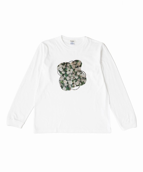 Casselini(キャセリーニ)の「Casselini(キャセリーニ)フラワープリントロンT(Tシャツ/カットソー・レディース・ブラック/ホワイト・FREE)」の14枚目の写真