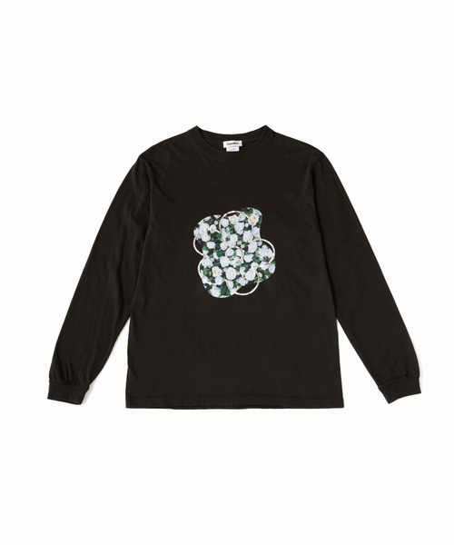 Casselini(キャセリーニ)の「Casselini(キャセリーニ)フラワープリントロンT(Tシャツ/カットソー・レディース・ブラック/ホワイト・FREE)」の15枚目の写真