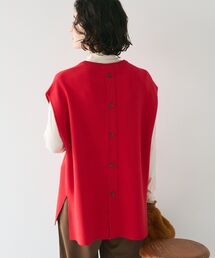 CRAFT STANDARD BOUTIQUE | とてもちクルーネックバックボタンベスト(ベスト)