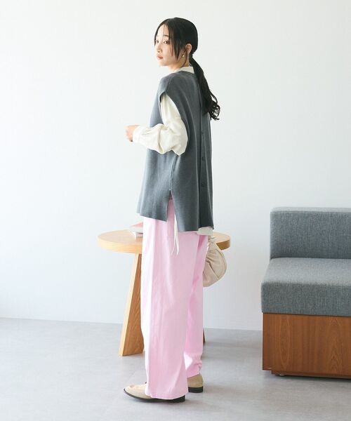 CRAFT STANDARD BOUTIQUE(クラフトスタンダードブティック)の「とてもちクルーネックバックボタンベスト(ベスト・レディース・グレー系その他2/レッド/アイボリー/ブラック・FREE)」の15枚目の写真