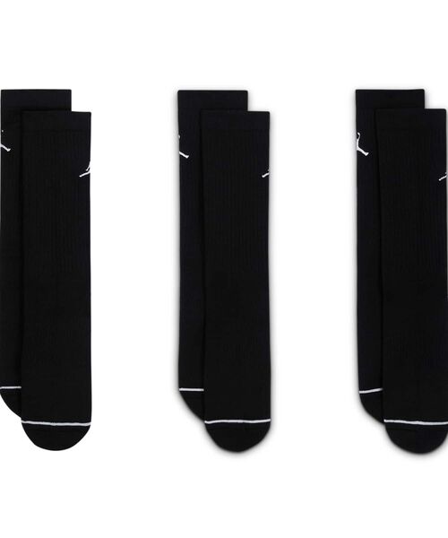 JORDAN BRAND（ジョーダンブランド）の「ジョーダン エブリデイ クルー ソックス (3足) / Jordan Everyday Crew Socks (3 pairs) DX9632-010 Black（ソックス/靴下・メンズ・ブラック・27-29/25-27/21-23/23-25）」の2枚目の写真