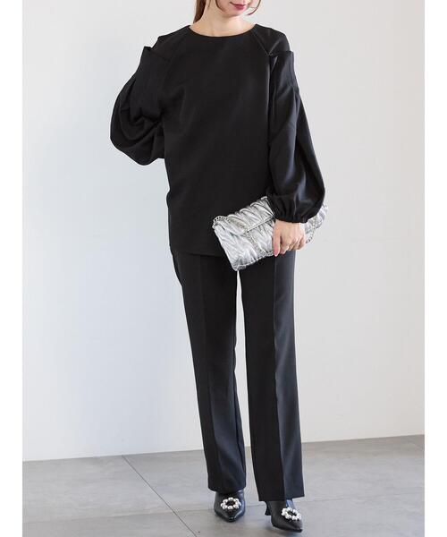 【セール】ダブルクロスセミフレアパンツ(セットアップ可)(その他パンツ)|Te chichi(テチチ) 【セール】ダブルクロスセミフレアパンツ(セットアップ可)(その他パンツ)|Te chichi(テチチ)