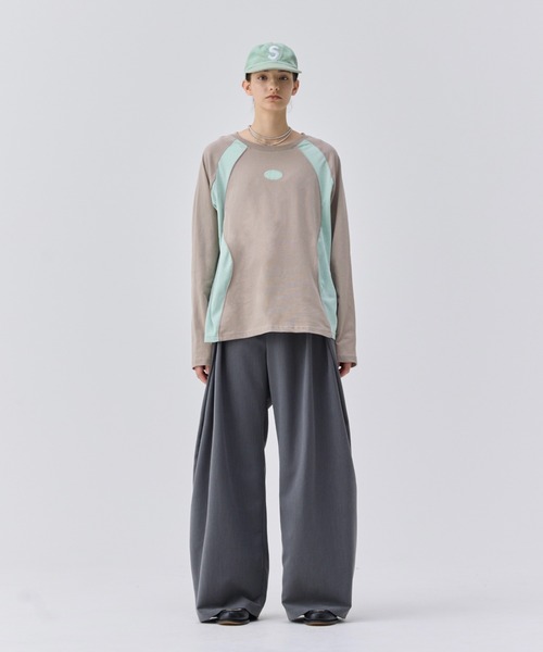 soerte(ソエルテ)の「Mesh panel long sleeve tee / メッシュ切り替えロングスリーブT(Tシャツ/カットソー・メンズ・グレー/ベージュ/ブラウン・1/2/3)」の18枚目の写真