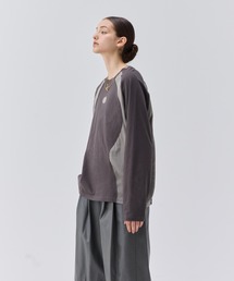 soerte（ソエルテ）の「Mesh panel long sleeve tee / メッシュ