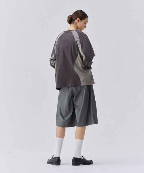 soerte（ソエルテ）の「Mesh panel long sleeve tee / メッシュ
