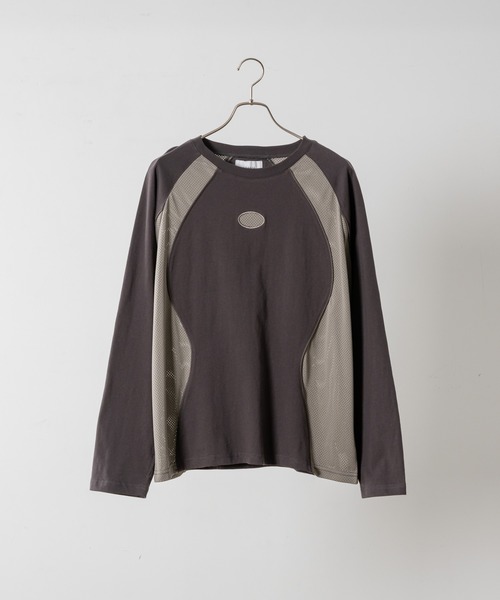 soerte メッシュ切り替えロングスリーブT MESH PANEL LONG SLEEVE TEE / メッシュ切り替えロングスリーブT