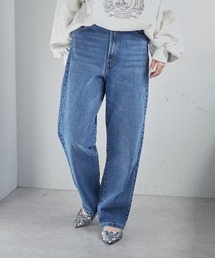 デニムストレートパンツ