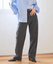 デニムストレートパンツ
